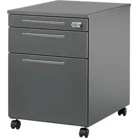 Schäfer Shop Select Rollcontainer Start Off 126, Utensilien-, Hängeregisterauszug, Schublade, abschliessbar, B 432 x T 580 x H 595 mm, graphit/graphit