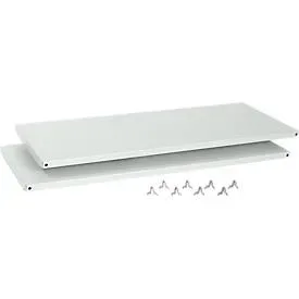 Schäfer Shop Select Stahl-Fachböden, lichtgrau, 1200 mm breit, 2 Stück