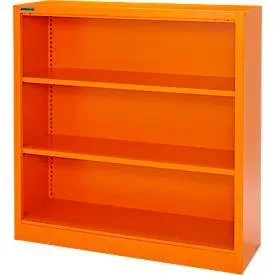 Schäfer Shop Select Stahlregal MS iCOLOUR, 3 Ordnerhöhen, B 950 x T 400 x H 1215 mm, orange RAL 2004