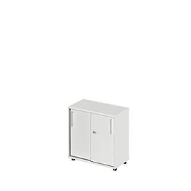 Schäfer Shop Select Schiebetürenschrank Start Off, 2 OH, abschliessbar, B 800 x T 420 x H 788 mm, Holz, lichtgrau/lichtgrau