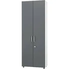 Schäfer Shop Select Schrank LOGIN, 6 Ordnerhöhen, B 800 x T 420 x H 2240 mm, weiss/graphit