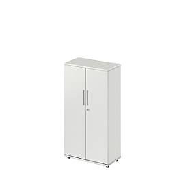 Schäfer Shop Select Schrank Start Off, 4 OH, abschliessbar, B 800 x T 420 x H 1470 mm, Holz, lichtgrau/lichtgrau