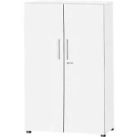 Schäfer Shop Select Schrank Start Off, 4 OH, abschliessbar, B 800 x T 420 x H 1470 mm, Holz, weiss/weiss