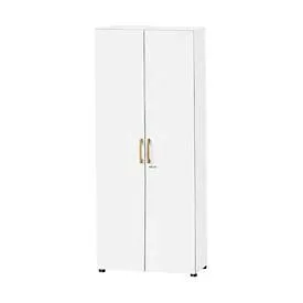 Schäfer Shop Select Schrank Start Off Wood, 6 OH, abschliessbar, B 800 x T 420 x H 2240 mm, Holz, weiss