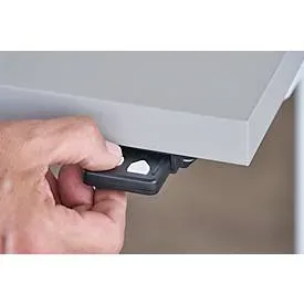 Schäfer Shop Select Schreibtisch, elektrisch höhenverstellbar, Rechteck, C-Fuss, B 1600 x T 800 x H 725-1185 mm, Ahorn/weiss