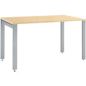 Schäfer Shop Select Schreibtisch LOGIN, 4-Fuss, B 1200 x T 800 x H 740 mm, Ahorn/weissalu