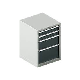 Schäfer Shop Select  Schubladenschrank 27-27, 4 Schübe, bis 75 kg, B 564 x T 572 x H 800 mm, anthrazitgrau/lichtgrau