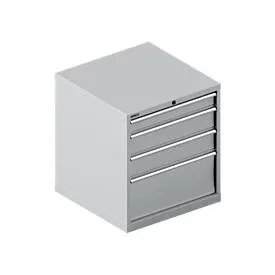Schäfer Shop Select Schubladenschrank 36-36, 4 Schübe, bis 75 kg, B 717 x T 725 x H 800 mm, weissalu