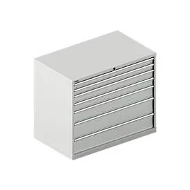 Schäfer Shop Select Schubladenschrank 64-36, 7 Schübe, bis 75 kg, B 1193 x T 725 x H 1000 mm, lichtgrau