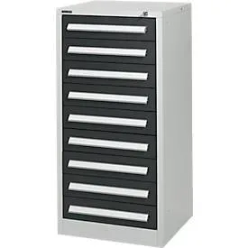 Schäfer Shop Select Schubladenschrank SF 90, 9 Schübe, lichtgrau RAL 7035 anthrazitgrau RAL 7016