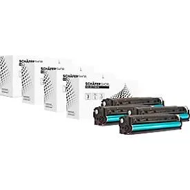 Schäfer Shop Select Sparpaket 4 Toner, kompatibel zu HP CB540/541/542/543, cyan, magenta, gelb, schwarz