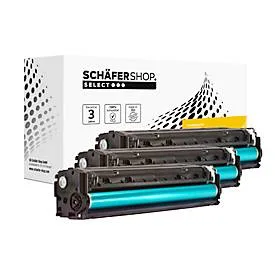 Schäfer Shop Select Sparset 3x Toner, kompatibel zu HP 128er, CMY, Multipack