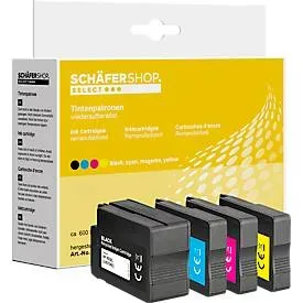 Schäfer Shop Select Tintenpatrone, ersetzt HP 953XL (3HZ52AE), Multipack, CMYK