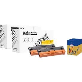 Schäfer Shop Select Toner, ersetzt Brother TN-2420 (TN2420), Doppelpack, schwarz + GRATIS Prinzenrolle Minis (160 x 7,5g)