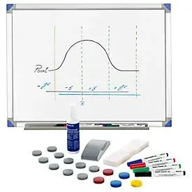 Schäfer Shop Select Whiteboard 90120, Alurahmen + Whiteboard-Zubehör-Set Standard GRATIS