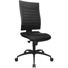 Schäfer Shop Pure Bürostuhl SSI PROLINE S1, Synchronmechanik, ohne Armlehnen, 3D-Netz-Rückenlehne, Bandscheibensitz, schwarz/schwarz