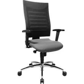 Schäfer Shop Pure Bürostuhl SSI Proline S2, mit Armlehnen, Punkt-Synchronmechanik, Bandscheibensitz, grau/schwarz