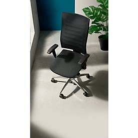 Schäfer Shop Pure Bürostuhl SSI Proline S2, mit Armlehnen, Punkt-Synchronmechanik, Bandscheibensitz, schwarz/schwarz