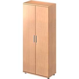 Schäfer Shop Pure Flügeltürenschrank Proplana,  5 Ordnerhöhen, Breite 800 mm, abschliessbar, Buche-Dekor