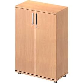 Schäfer Shop Pure Flügeltürenschrank Proplana, 3  Ordnerhöhen, Breite 800 mm, abschliessbar, Buche-Dekor
