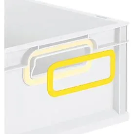 Schäfer Shop Pure Griffring ColorClip für Euroboxen Serie Economy 400 x 300 und 600 x 400, Kunststoff, gelb, 2 Stück