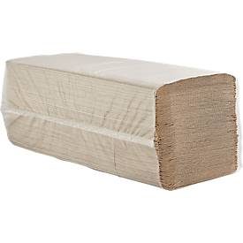 Schäfer Shop Pure Papierhandtücher Zick-Zack-Falzung, 1-lagig, L 250 x B 230 mm, reissfest, 5000 Blatt, natur