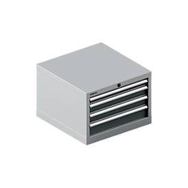 Schäfer Shop Pure  Schubladenschrank 27-27, 4 Schübe, bis 75 kg, B 564 x T 572 x H 400 mm, anthrazitgrau/weissaluminium