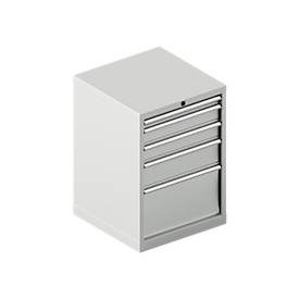Schäfer Shop Pure  Schubladenschrank 27-27, 5 Schübe, bis 75 kg, B 564 x T 572 x H 800 mm, lichtgrau/lichtgrau