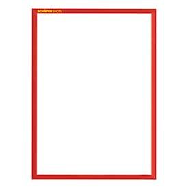Schäfer Shop Pure SSI Magnetrahmen Standard, DIN A4 Hochformat, 5 Stück, rot