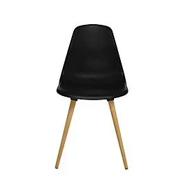 Schalenstuhl Topstar® T 2020, 4-Fuss, desinfektionsmittelbeständig, ohne Armlehnen, schwarz/Buche