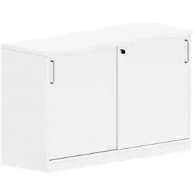 Schiebetüren-Ansatzschrank BEXXSTAR, 1,5 Ordnerhöhen, B 1200 x T 445 x H 740 mm, weiss