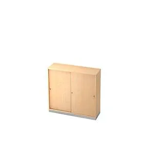 Schiebetürenschrank, 3 OH, B 1200 x T 400 mm, Ahorn-Dekor