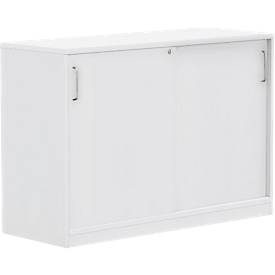 Schiebetürenschrank BEXXSTAR, 2 Ordnerhöhen, H 825  mm, weiss