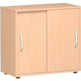 Schiebetürenschrank PALENQUE, 2 OH, B 800 x T 400 x H 752 mm, Buche-Dekor