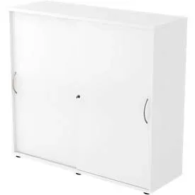 Aktenschrank Office Weiss Holz 120 cm 40 cm 110 cm - Material: Holzwerkstoff - Aktenschrank