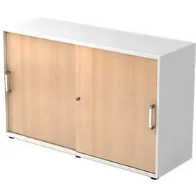 Hammerbacher Schiebetürenschrank FH Eiche, Weiß 1.200 x 400 x 748 mm