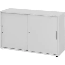Hammerbacher Schrank V1752S/5/5/BS Grau 120 x 40 x 74,8 cm