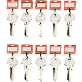 Schlüsselanhänger, 10 Stück, rot