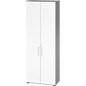 Hammerbacher Schrank V968T6/G/W/BS Grau 80 x 42 x 215,4 cm