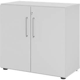 Aktenschrank Office Grau Holz 80 cm 42 cm 74.6 cm - Farbe: Hellgrau - Material: Holzwerkstoff - Aktenschrank