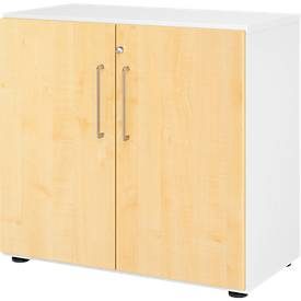 Hammerbacher Schrank V928T2/W/3/BS Weiß 80 x 42 x 74,6 cm