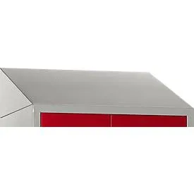 Schrägdach für Kleiderspind, B 630 mm, hellsilber