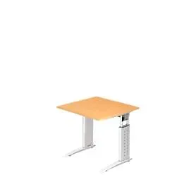 Hammerbacher Tisch US08 Buche, Weiß 800 x 800 x 680 x 680 - 860 mm