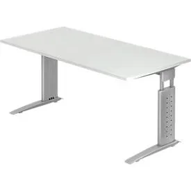 Hammerbacher Schreibtisch US16 Grau, Silber 1.600 x 800 x 680 x 680 - 860 mm