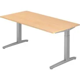 Schreibtisch Office Holz 160 cm Höhenverstellbar (manuell) - Farbe: Ahorn - Material: Holzwerkstoff - Schreibtisch