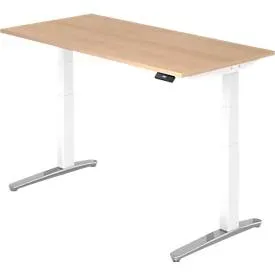 Schreibtisch Office Braun Holz 160 cm - Farbe: Eiche Dekor - Material: Holzwerkstoff - Schreibtisch