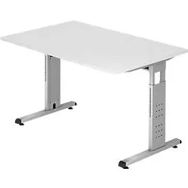 Hammerbacher Schreibtisch Matrix Lichtgrau 1.200 x 800 x 850 x 68 - 85 mm