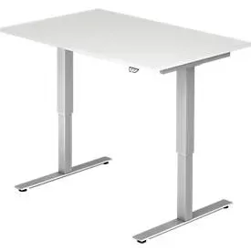 Hammerbacher Sitz-Stehschreibtisch XMST Grau, Silber 1.200 x 800 x 650 mm