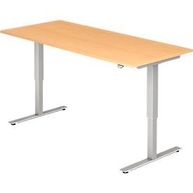 Schreibtisch Office Braun Holz 180 cm - Farbe: Buche Dekor - Material: Holzwerkstoff - Schreibtisch