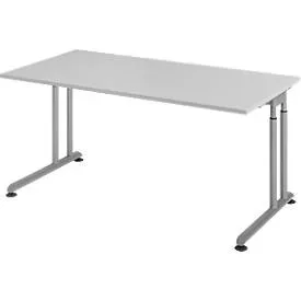 Schreibtisch Office Grau Holz 160 cm - Material: Holzwerkstoff - Schreibtisch